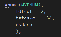 Define enum